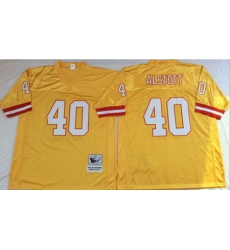 Mitchell&Ness Buccaneers 40 Mike Alstott Gold Throwback Stitched NFL Jersey