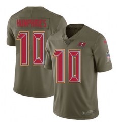 Nike Buccaneers #10 Adam Humphries Olive Mens Stitched NFL Limited 2017 Salute To Service Jersey