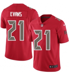 Nike Buccaneers #21 Justin Evans Red Mens Stitched NFL Limited Rush Jersey