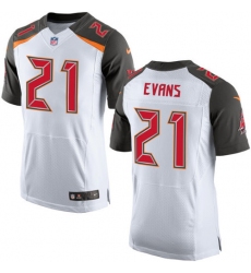 Nike Buccaneers #21 Justin Evans White Mens Stitched NFL New Elite Jersey