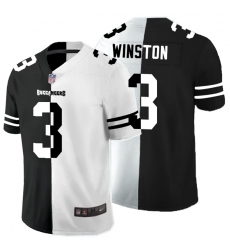 Nike Buccaneers 3 Jameis Winston Black And White Split Vapor Untouchable Limited Jersey (1)