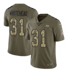 Nike Buccaneers 31 Jordan Whitehead Olive Camo Men Stitched NFL Limited 2017 Salute To Service Jersey