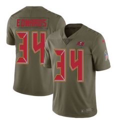 Nike Buccaneers 34 Mike Edwards Olive Men Stitched NFL Limited 2017 Salute To Service Jersey
