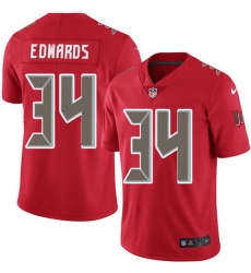 Nike Buccaneers 34 Mike Edwards Red Men Stitched NFL Limited Rush Jersey