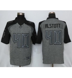 Nike Buccaneers #40 Mike Alstott Gray Mens Stitched NFL Limited Gridiron Gray Jersey