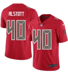 Nike Buccaneers #40 Mike Alstott Red Mens Stitched NFL Limited Rush Jersey