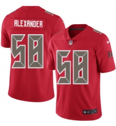 Nike Buccaneers #58 Kwon Alexander Red Mens Stitched NFL Limited Rush Jersey