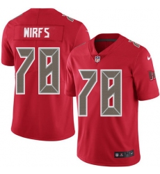 Nike Buccaneers 78 Tristan Wirfs Red Men Stitched NFL Limited Rush Jersey