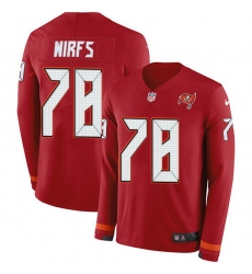 Nike Buccaneers 78 Tristan Wirfs Red Team Color Men Stitched NFL Limited Therma Long Sleeve Jersey