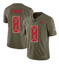 Nike Buccaneers 8 Bradley Pinion Olive Men Stitched NFL Limited 2017 Salute To Service Jersey