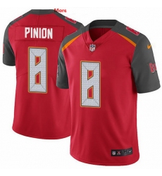 Nike Buccaneers 8 Bradley Pinion Red Team Color Men Stitched NFL Vapor Untouchable Limited Jersey