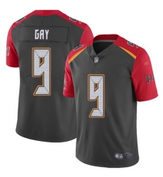 Nike Buccaneers 9 Matt Gay Gray Men Stitched NFL Limited Inverted Legend Jersey