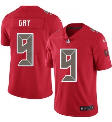 Nike Buccaneers 9 Matt Gay Red Men Stitched NFL Limited Rush Jersey