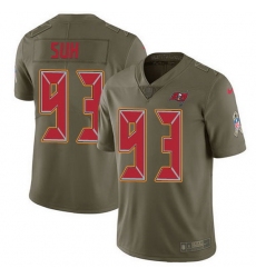 Nike Buccaneers 93 Ndamukong Suh Olive Men Stitched NFL Limited 2017 Salute To Service Jersey