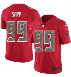 Nike Buccaneers #99 Warren Sapp Red Mens Stitched NFL Limited Rush Jersey