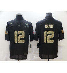 Nike Tampa Bay Buccaneers 12 Tom Brady Black Camo 2020 Salute To Service Limited Jersey