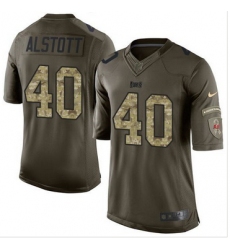 Nike Tampa Bay Buccaneers #40 Mike Alstott Green Men 27s Stitched NFL Limited Salute to Service Jersey