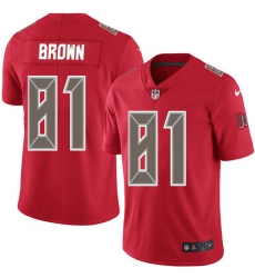 Nike Tampa Bay Buccaneers 81 Antonio Brown Red Men Stitched NFL Limited Rush Jersey