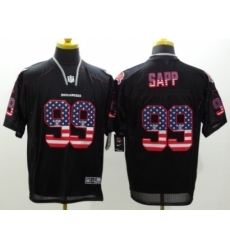Nike Tampa Bay Buccaneers 99 Warren Sapp Black Elite USA Flag Fashion NFL Jersey