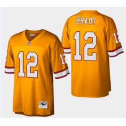 Tampa Bay Buccaneers #12 Tom Brady Legacy Throwback Orange Jersey