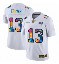 Tampa Bay Buccaneers 13 Mike Evans Men White Nike Multi Color 2020 NFL Crucial Catch Limited NFL Jersey