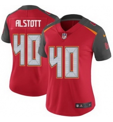 Nike Buccaneers #40 Mike Alstott Red Team Color Womens Stitched NFL Vapor Untouchable Limited Jersey