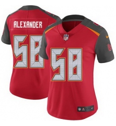 Nike Buccaneers #58 Kwon Alexander Red Team Color Womens Stitched NFL Vapor Untouchable Limited Jersey
