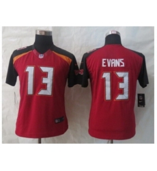 Women 2014 New Nike Tampa Bay Buccaneers #13 Evans red Jerseys