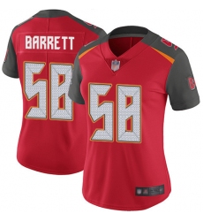 Women Buccaneers 58 Shaquil Barrett Red Team Color Stitched Football Vapor Untouchable Limited Jersey