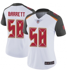 Women Buccaneers 58 Shaquil Barrett White Stitched Football Vapor Untouchable Limited Jersey
