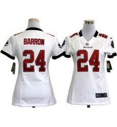 Women Nike Tampa Bay Buccaneers 24# Mark Barron White Nike NFL Jersey