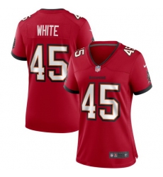 Women Nike Tampa Bay Buccaneers 45 Devin White Red Vapor Limited Football Jersey