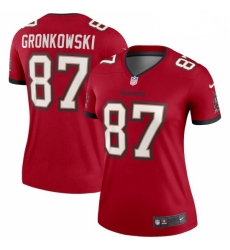 Women Tampa Bay Buccaneers #87 Rob Gronkowski Nike Red Legend Jersey