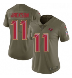 Womens Nike Tampa Bay Buccaneers 11 DeSean Jackson Limited Olive 2017 Salute to Service NFL Jersey