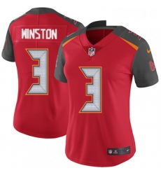 Womens Nike Tampa Bay Buccaneers 3 Jameis Winston Red Team Color Vapor Untouchable Limited Player NFL Jersey