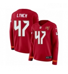 Womens Nike Tampa Bay Buccaneers 47 John Lynch Limited Red Therma Long Sleeve NFL Jersey