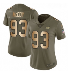 Womens Nike Tampa Bay Buccaneers 93 Gerald McCoy Limited OliveGold 2017 Salute to Service NFL Jersey