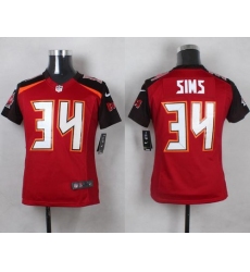 Nike Buccaneers #34 Charles Sims Red Team Color Youth Stitched NFL New Elite Jersey