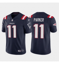 Men New England Patriots 11 DeVante Parker Navy Vapor Untouchable Limited Stitched jersey