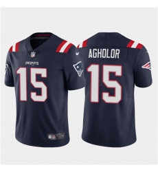 Men New England Patriots 15 Nelson Agholor Navy Vapor Untouchable Limited Stitched Jersey