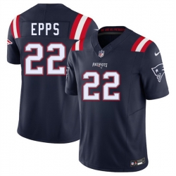 Men New England Patriots 22 Marcus Epps Navy 2025 F U S E  Vapor Limited Stitched Football Jersey