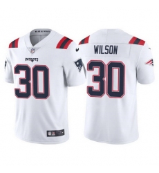 Men New England Patriots 30 Mack Wilson White Vapor Untouchable Limited Stitched jersey