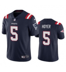 Men New England Patriots 5 Brian Hoyer 2021 Navy Vapor Untouchable Limited Stitched Jersey