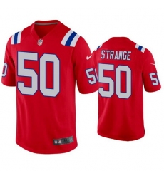 Men New England Patriots 50 Cole Strange Red Vapor Untouchable Limited Stitched Jersey