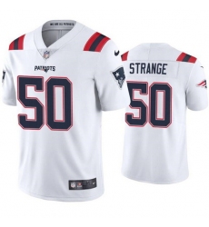 Men New England Patriots 50 Cole Strange White Vapor Untouchable Limited Stitched Jersey
