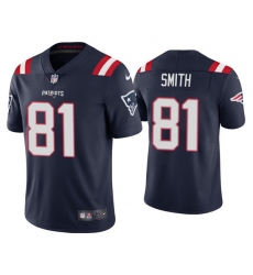 Men New England Patriots 81 Jonnu Smith 2021 Navy Vapor Untouchable Limited Stitched Jersey