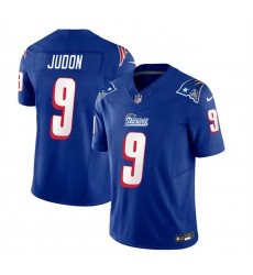 Men New England Patriots 9 Matthew Judon Blue 2023 F U S E  Throwback Limited Stitched Football Jersey
