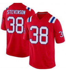 Men New England Patriots Rhamondre Stevenson #38 Red Vapor Limited Jersey