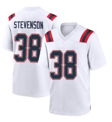 Men New England Patriots Rhamondre Stevenson #38 White Vapor Limited Jersey