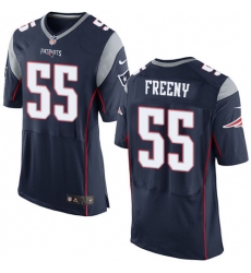 Men Nike New England Patriots #55 Jonathan Freeny Navy Blue Elite Jersey
